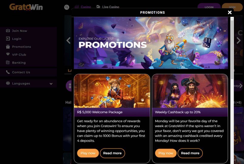 Infelizmente, aqui temos algumas desvantagens importantes, pois esta plataforma não oferece qualquer tipo de bónus ou promoções para o mercado de jogos de casino online.